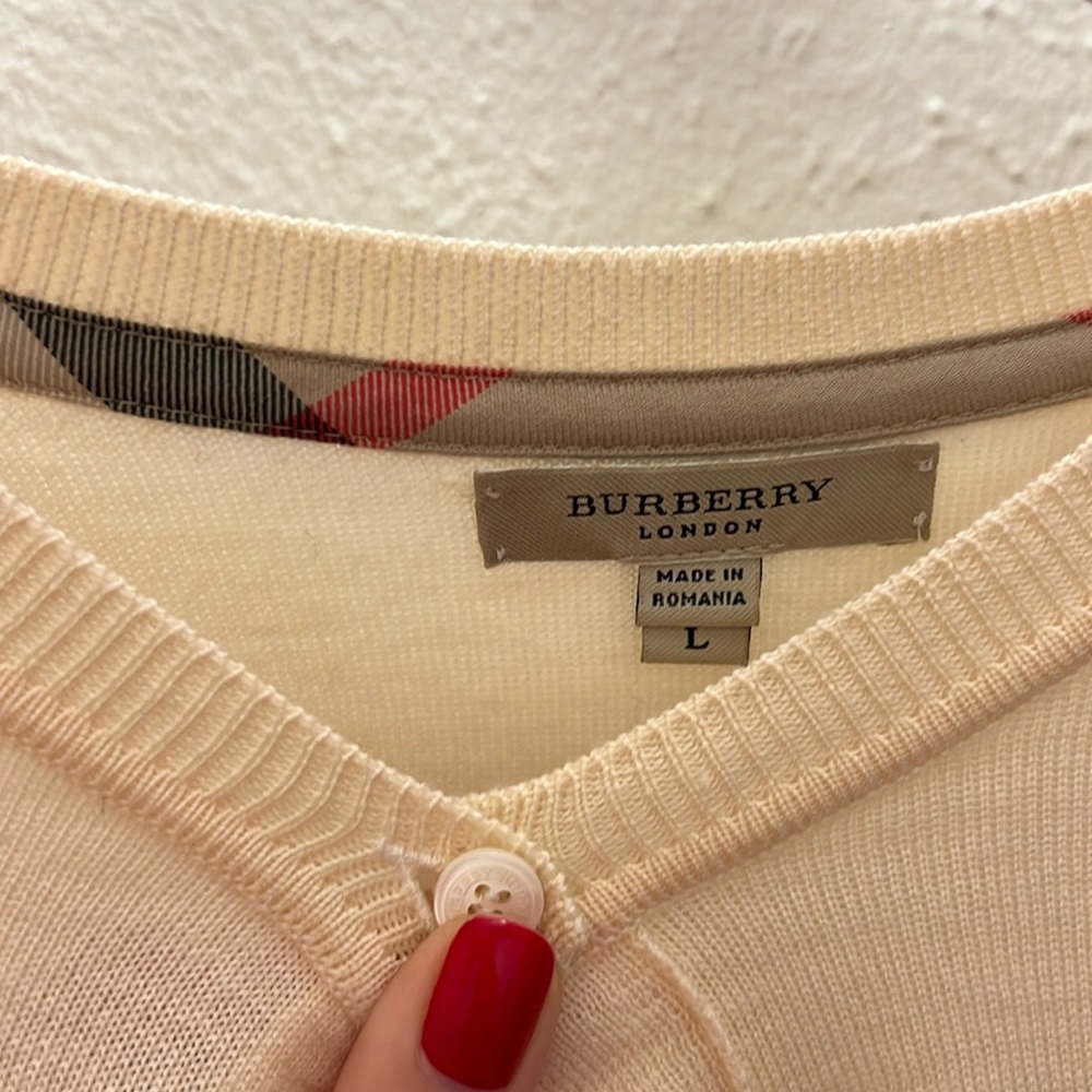 Burberry cream cardigan